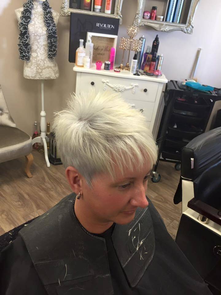 Transformation Thursday  Ice blonde with short textured cut x