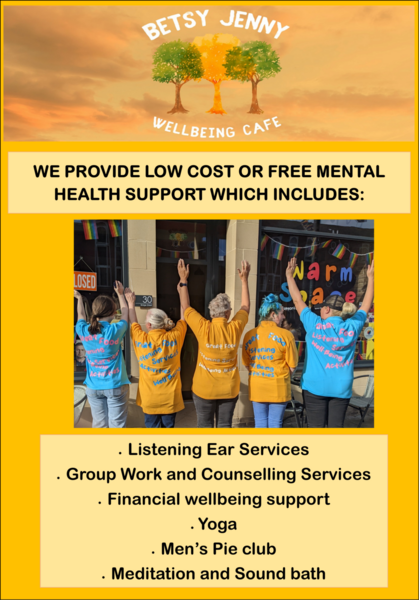 We provide low cost or free mental health support