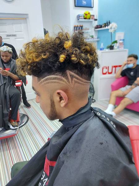 Hair cut & colour with pattern 