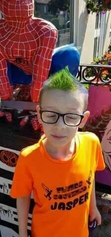 “Let’s put a smile on that face!” Jasper goes Joker.