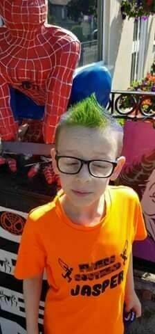 “Let’s put a smile on that face!” Jasper goes Joker.