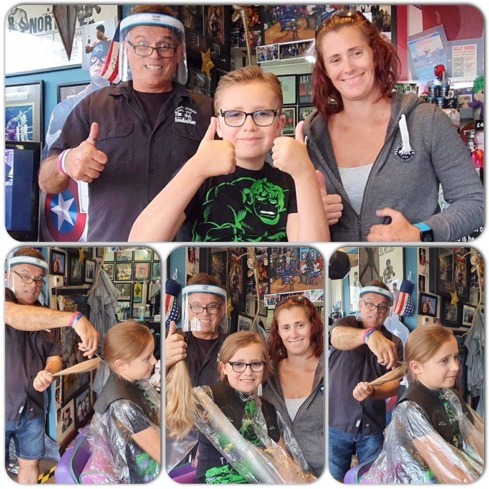Superhero Thomas Watts had his long hair ( been growing for 6 years) cut off at The Barber Shop of Superheroes and Movies and donated it to and raised funds for the Little Princess Charity