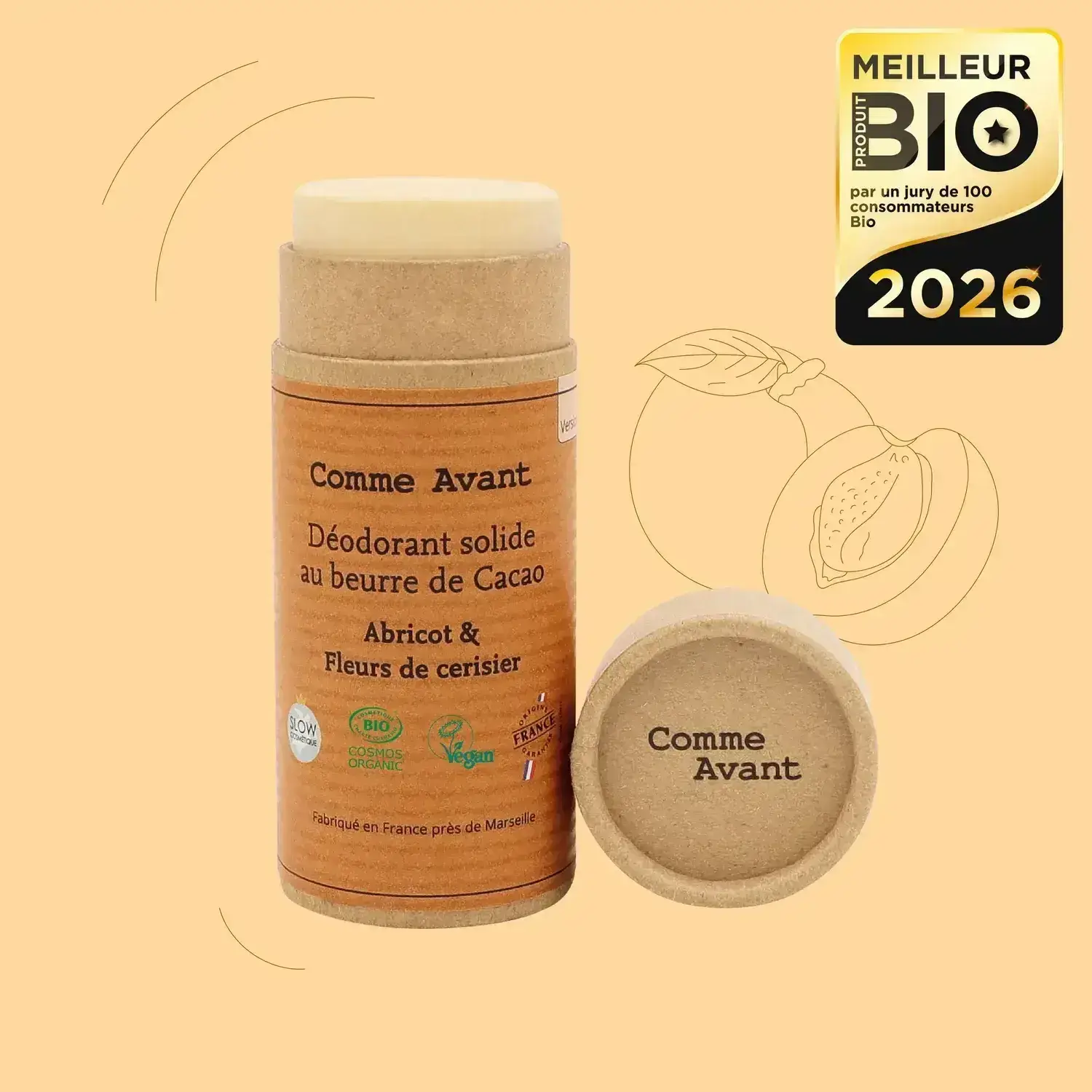 Déodorant solide abricot & fleurs de cerisier