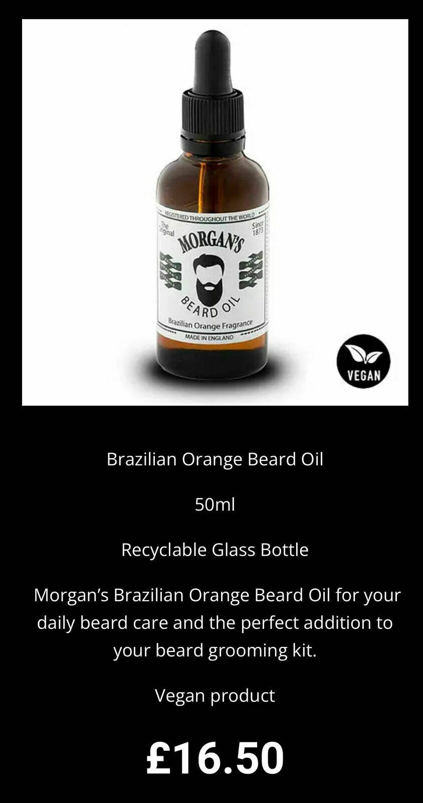 Brazilian orange beard oil
