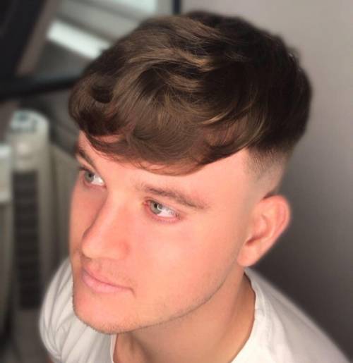 Weight on the sides with lose waves on top 