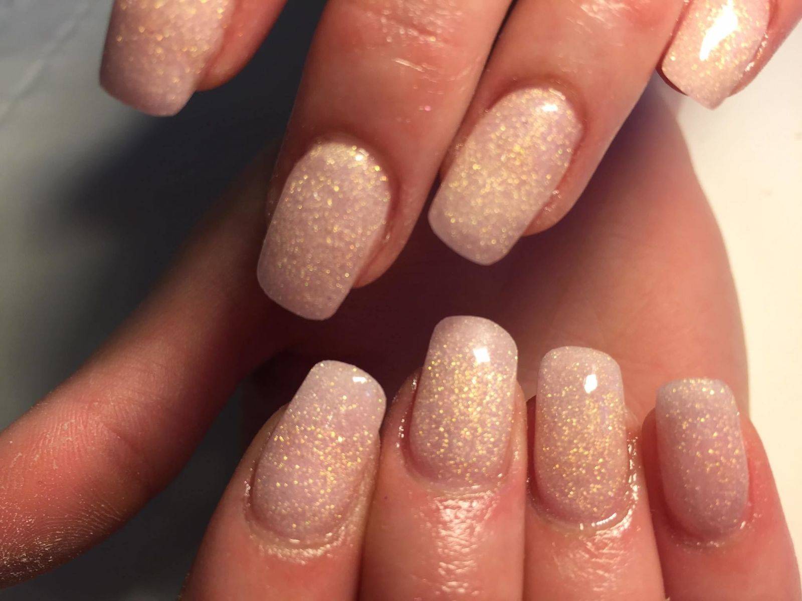 I thought these were a pretty little nude with a little glitter for our Shev! 