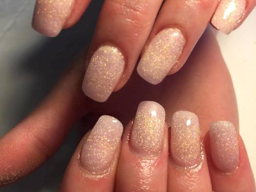 I thought these were a pretty little nude with a little glitter for our Shev! 