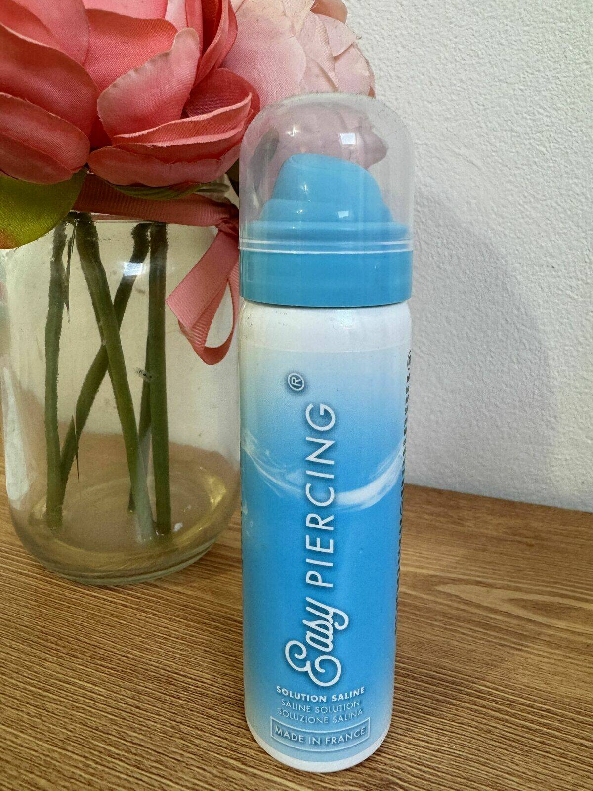 easy piercing saline solution