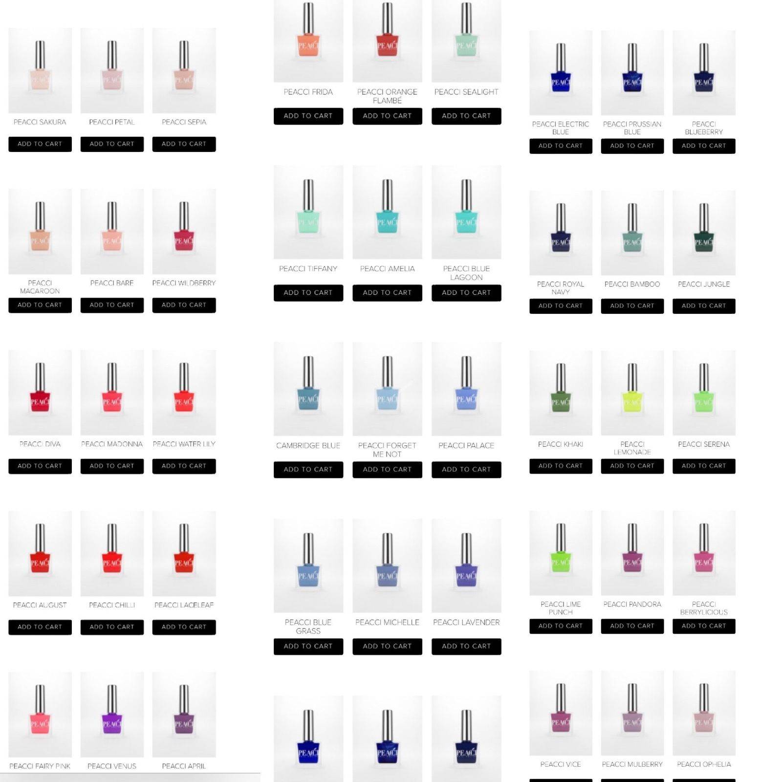 PEACCI polish - select colour