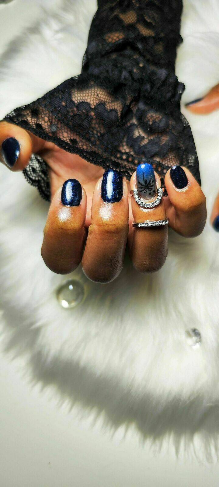 Semi permanent avec dégradé et Nail art