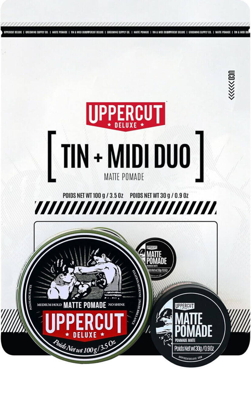 Matte Pomade tin+midi duo