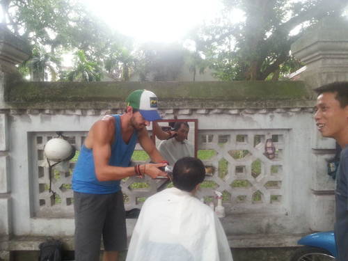 Brent Nile (owner) on the streets of Vietnam.