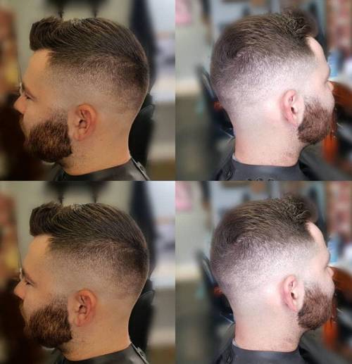 Skin fade into a comb over done by Dan