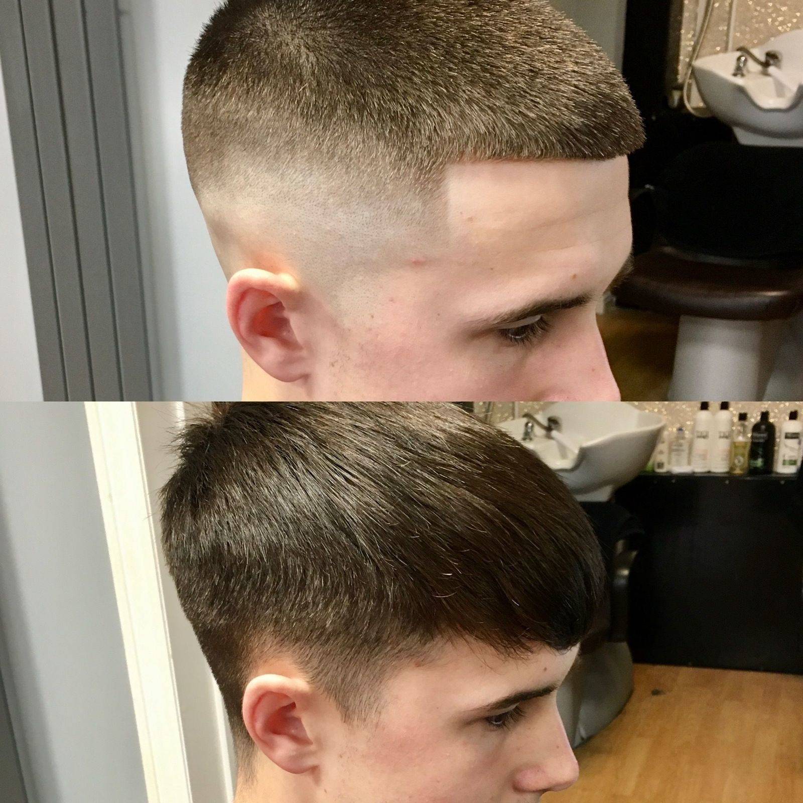 Before and after our Euan rocking a new do 👍🏻