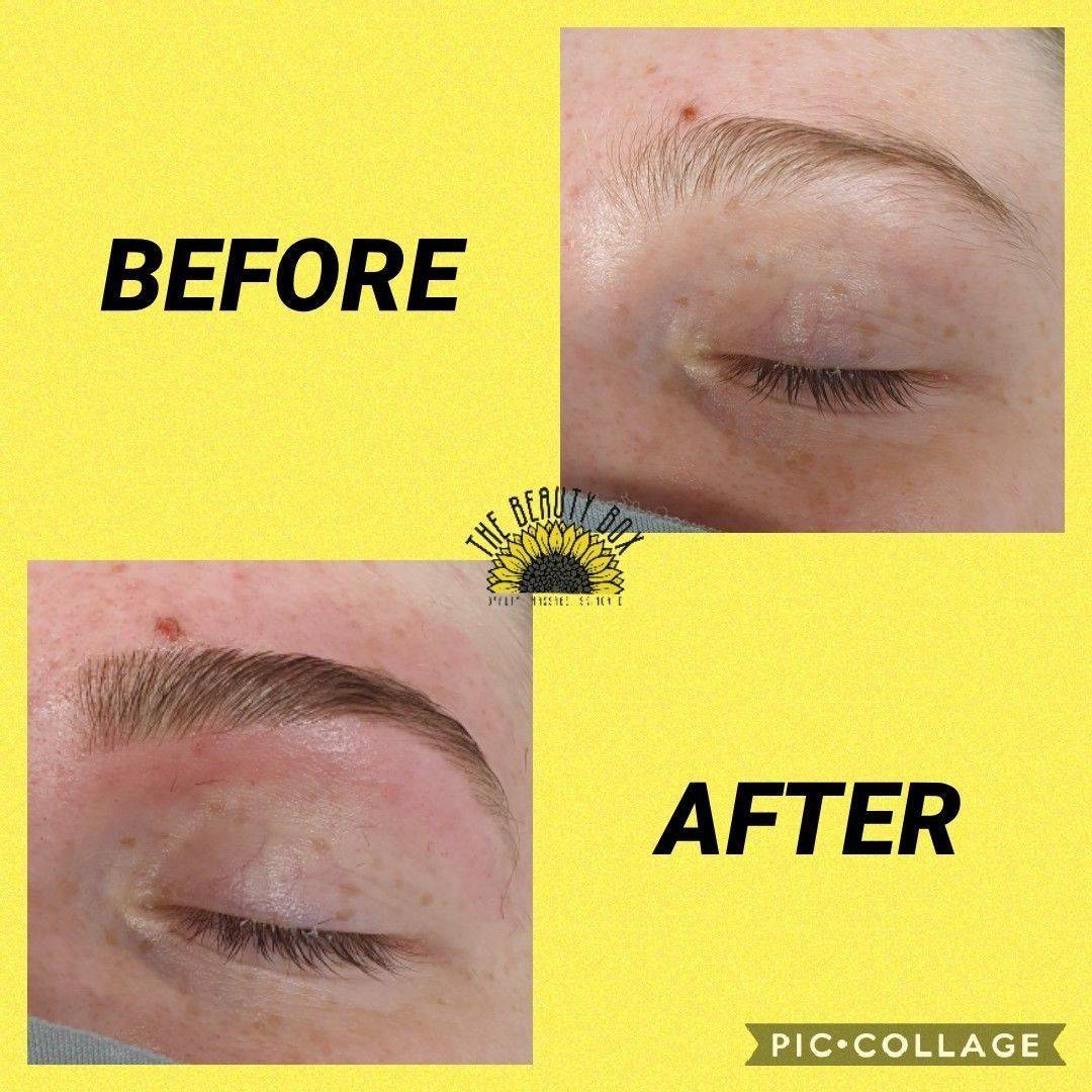 An eyebrow shape and eyebrow tint performed at The Beauty Box, Duston, Northampton