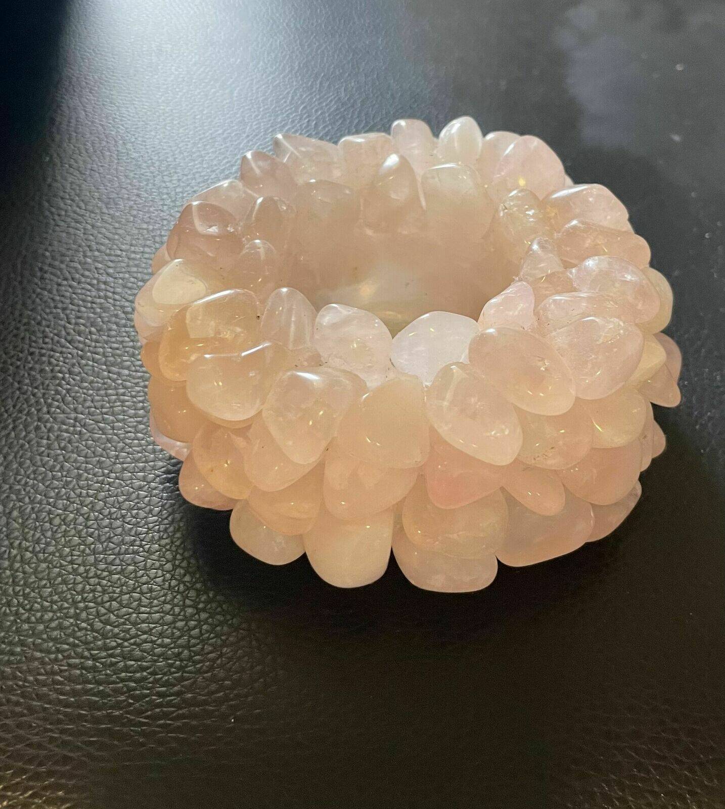 Rose Quartz T-light holder