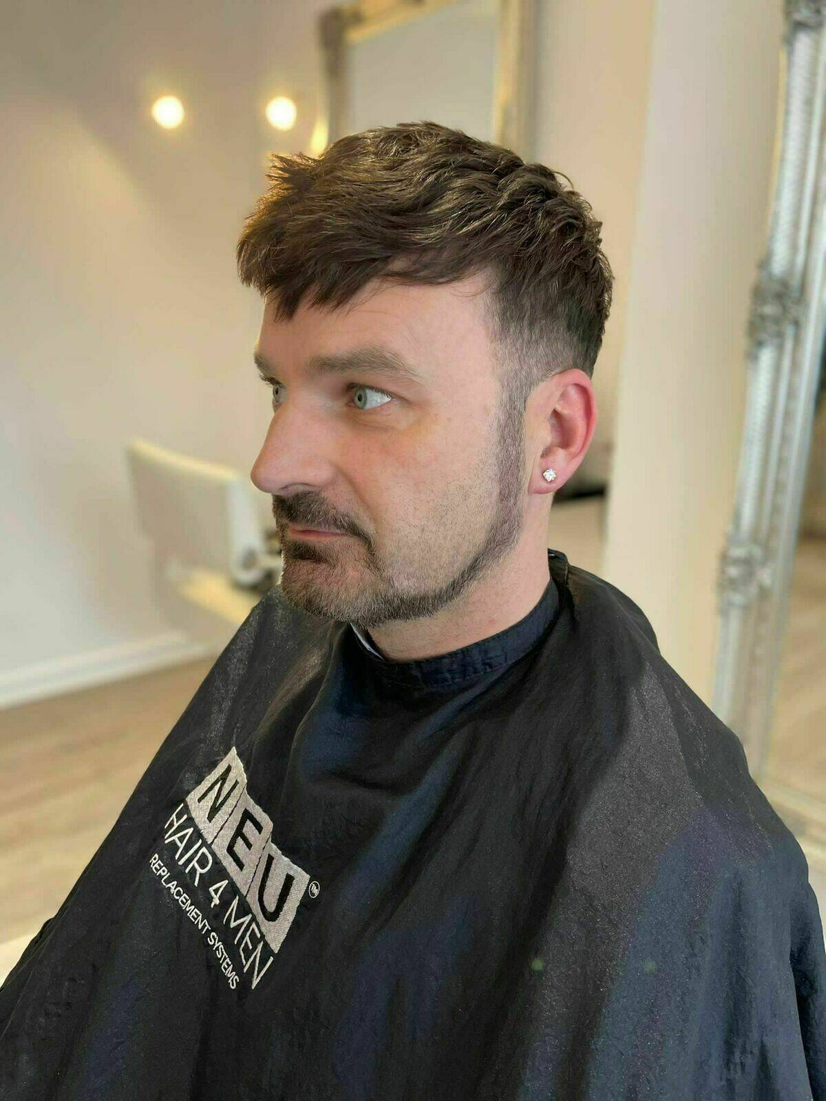 After hair system fitted 