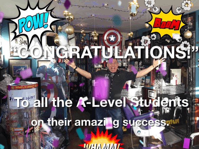 “Congratulations !” To all A-Level students on their amazing success. The World is now yours to change. Simon Foxen Simon Foxen Barber Shop.