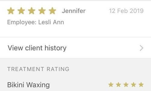 Thanks for the review 15% off your next treatment 