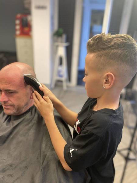 The future Casey Junior apprentice (my son)