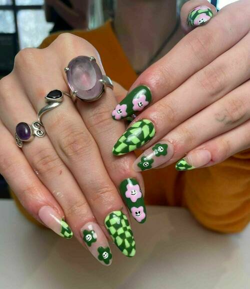 Gel Extensions with Super Advanced Nail Art