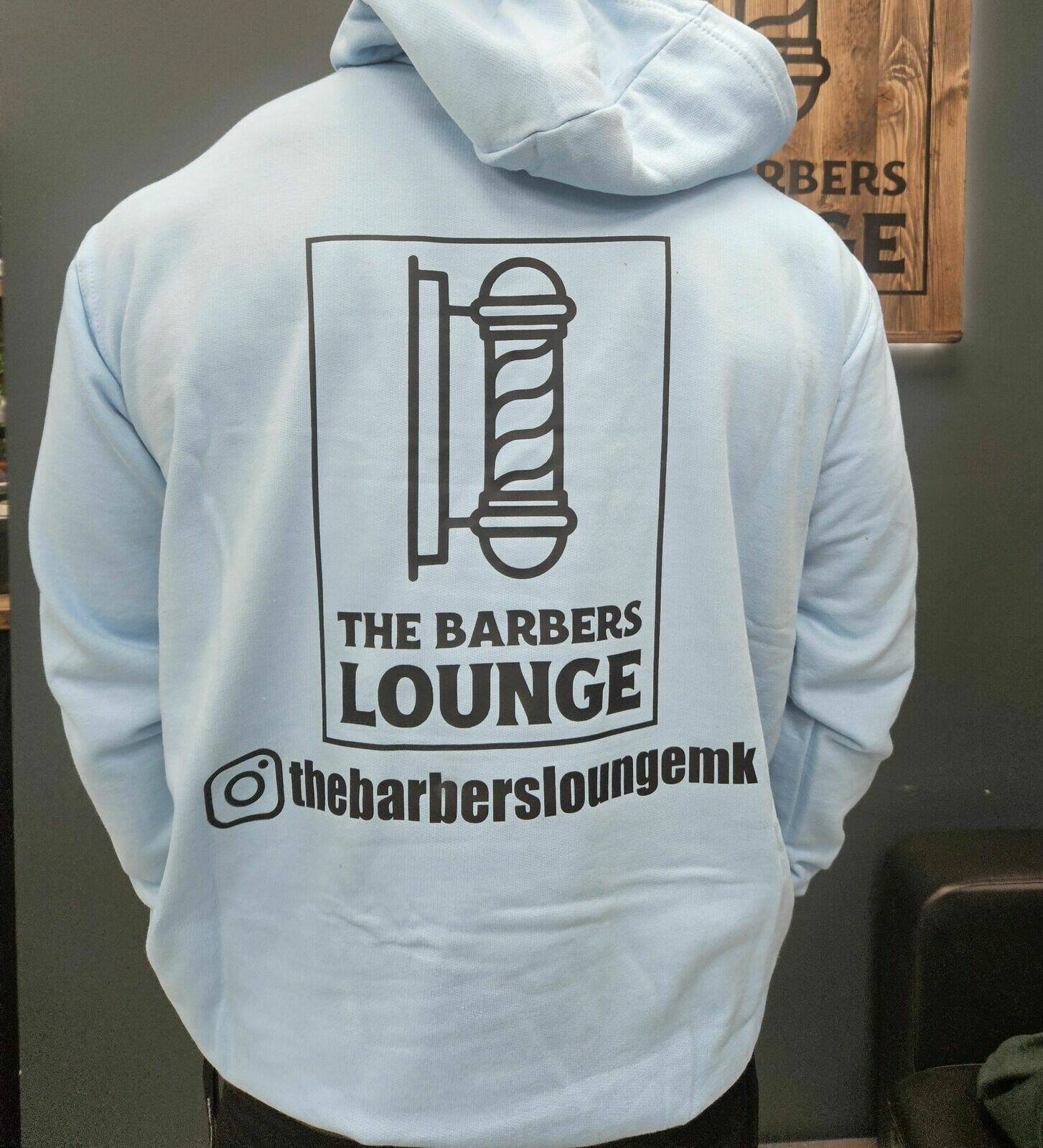 Adult Baby blue Hoodie Black Logo