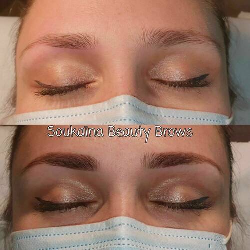 Restructuration des sourcils + teinture au Henné 