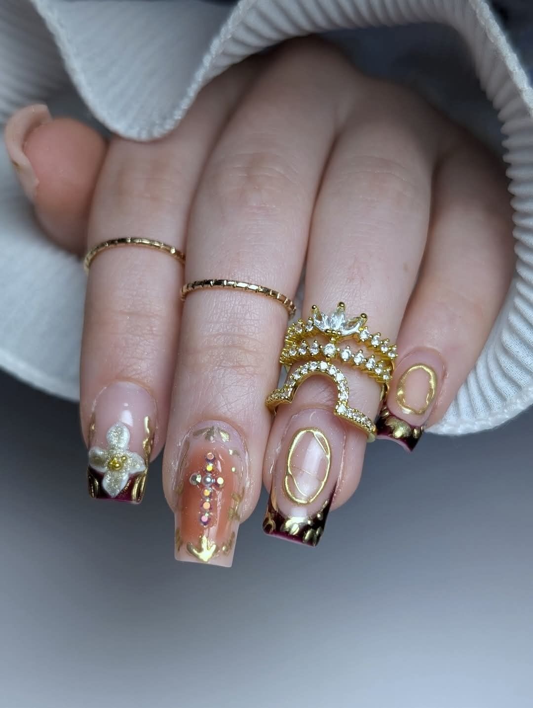 Extension en gel + nail art 