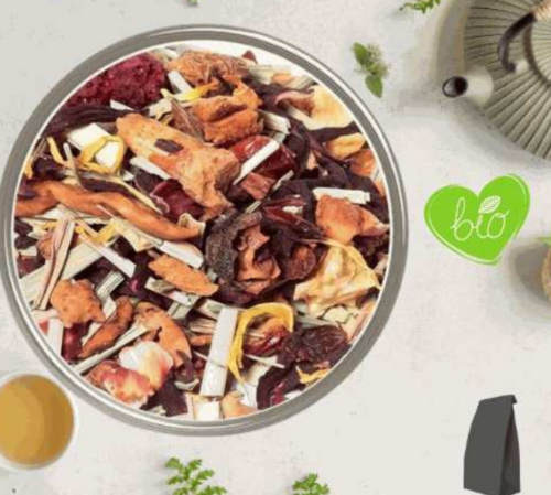 PLAISIR DU THE - Infusion fruitée EVASION - FRAMBOISE GIVREE - EN VRAC - 100G