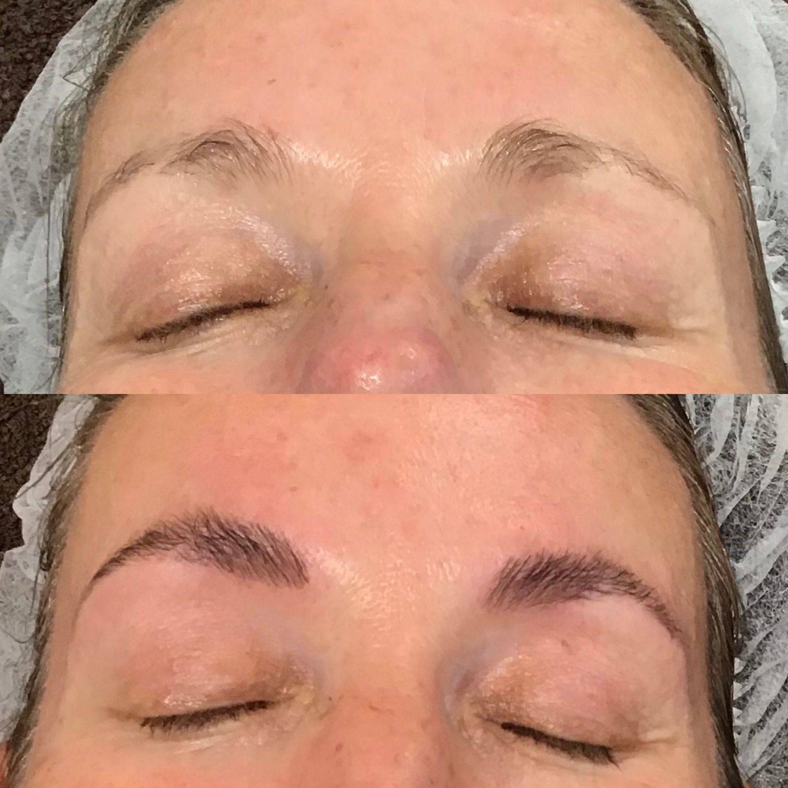Brow tint with lamination 