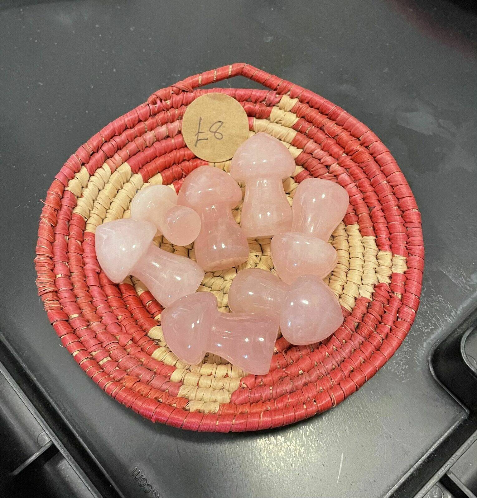 Rose Quartz Mushrooms