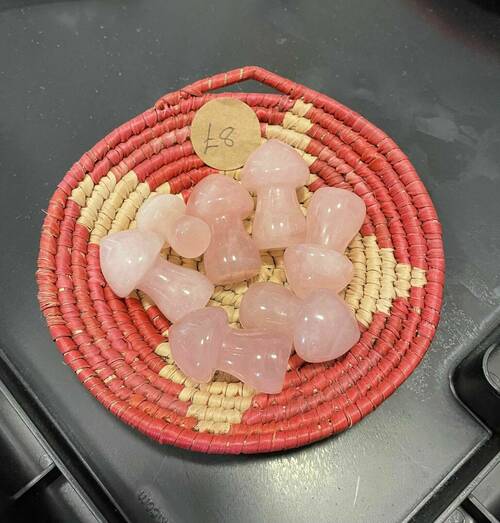 Rose Quartz Mushrooms