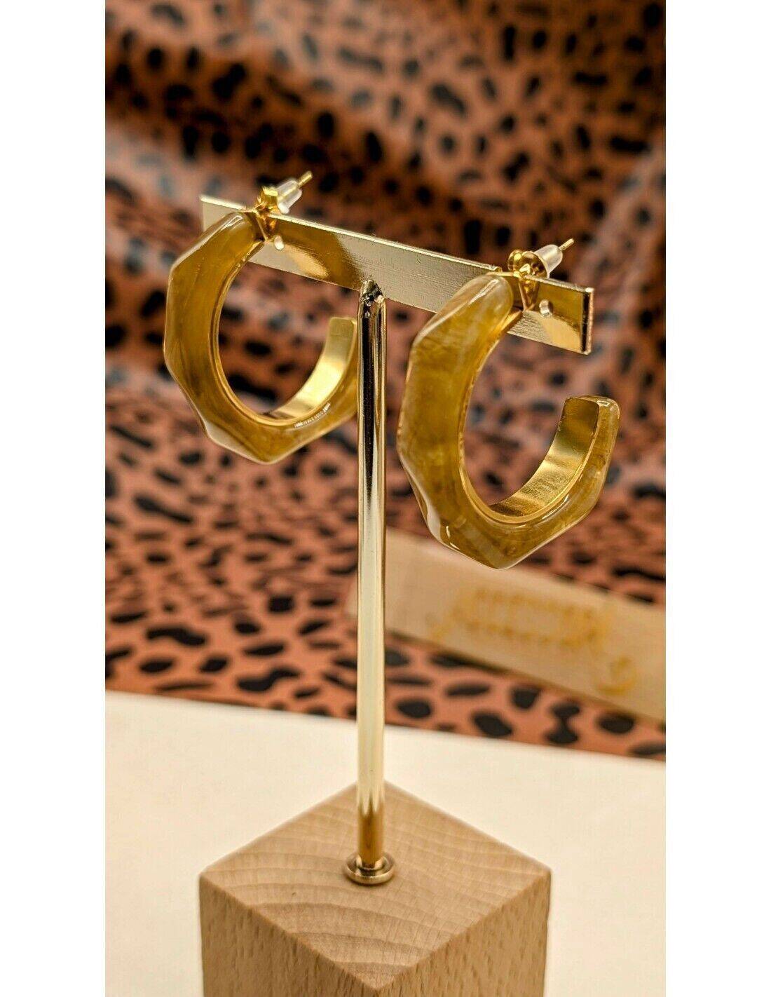 Boucles résine Beige