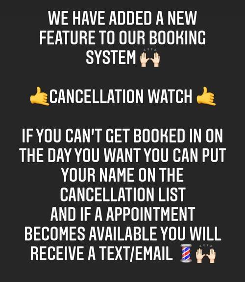 Fantastic new option on our online booking system  CANCELLATION WATCH 