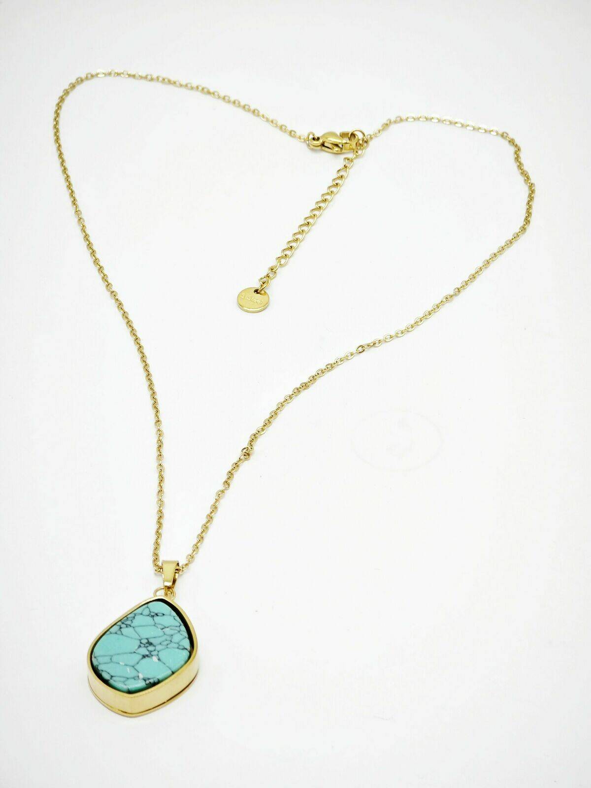 Collier pierre bleu