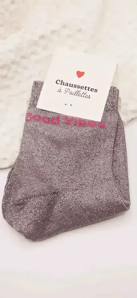 Chaussettes à Paillettes Good Vibes
