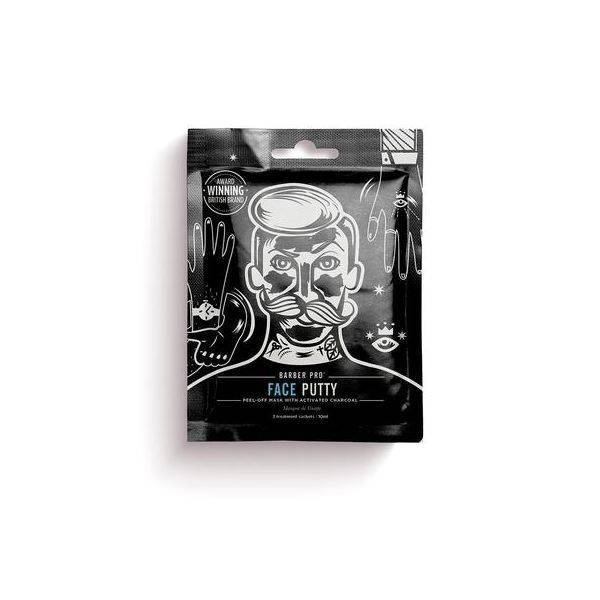 Barber Pro Face Putty - Black Peel-Off Mask (3 x Sachets - 7g)