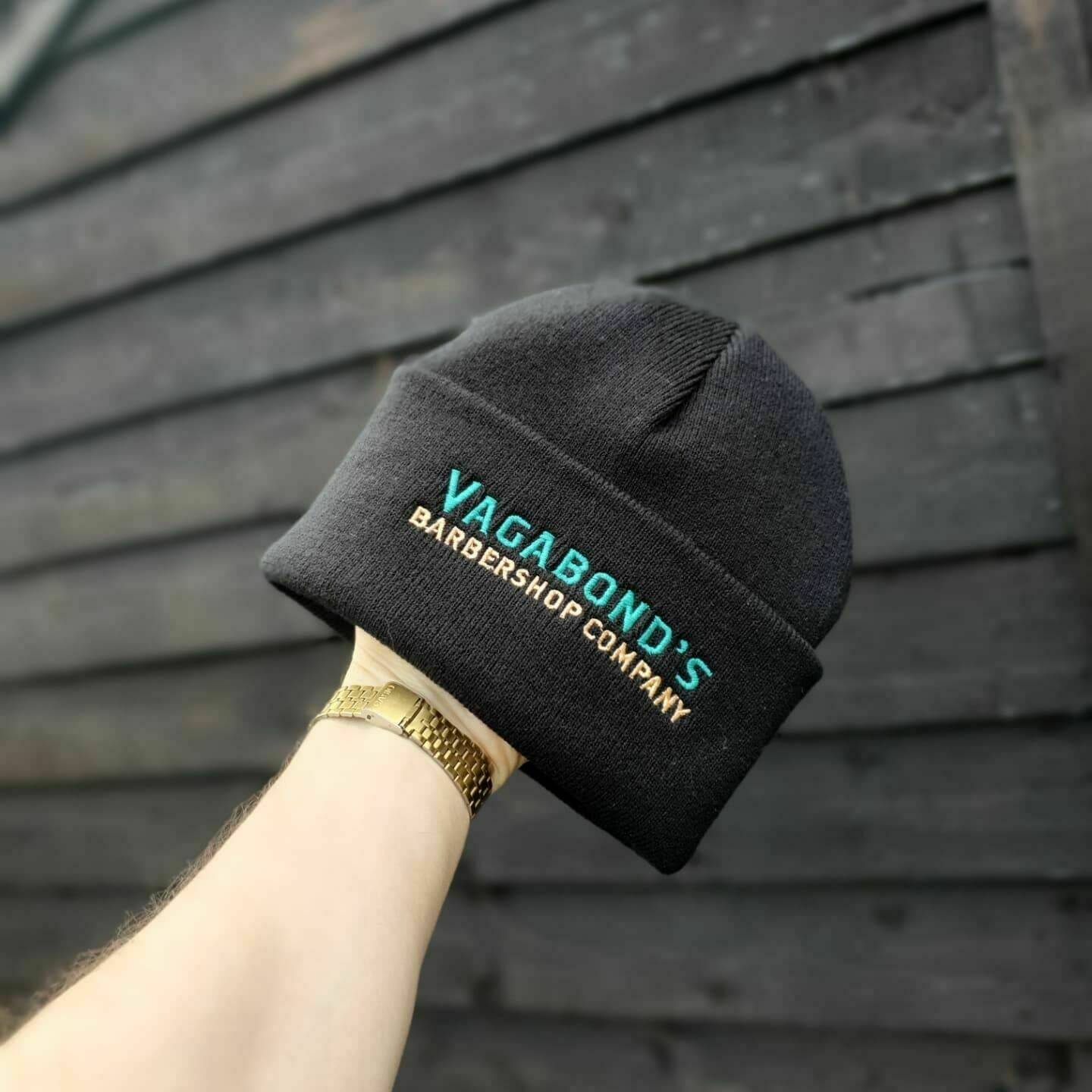 Vagabond's Barbershop Company Beanie Hat (Black)