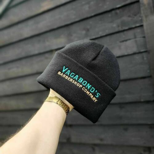 Vagabond's Barbershop Company Beanie Hat (Black)