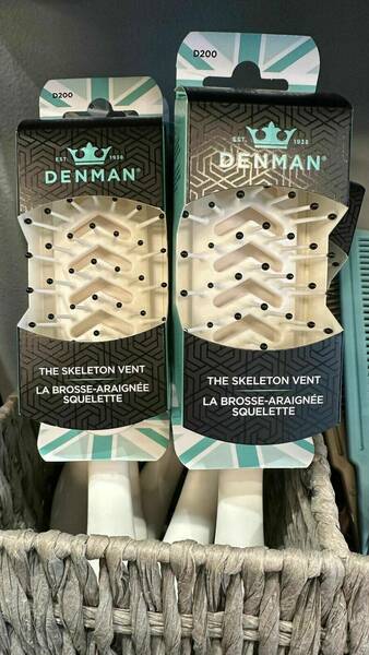 White Denman vent brush 