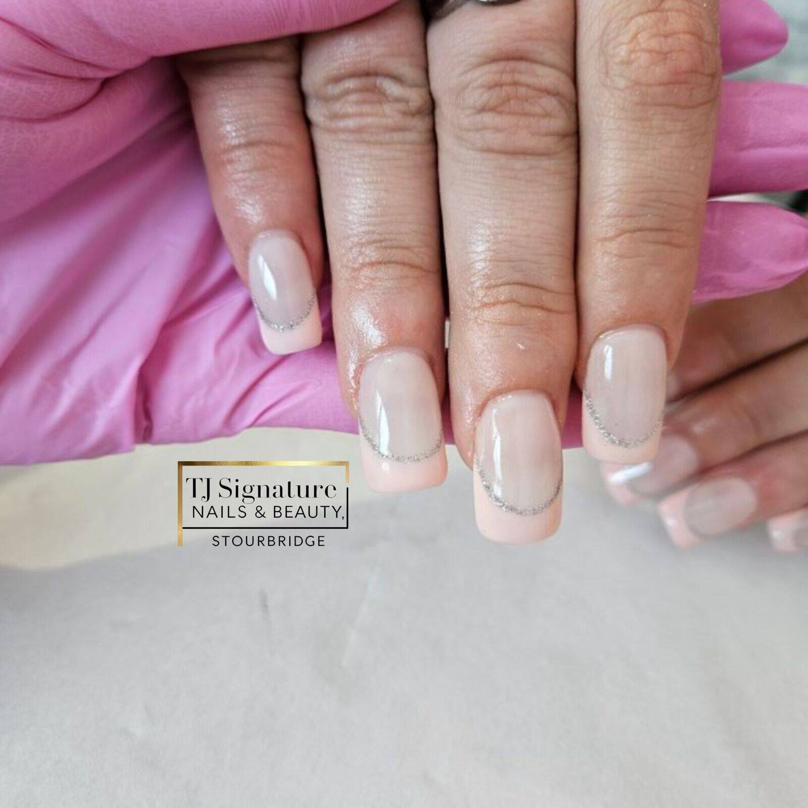 Acrylic French with a touch of elegance. 💅