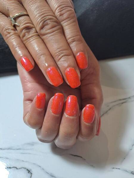 Client's favourite summer colour last year with a purple shimmer