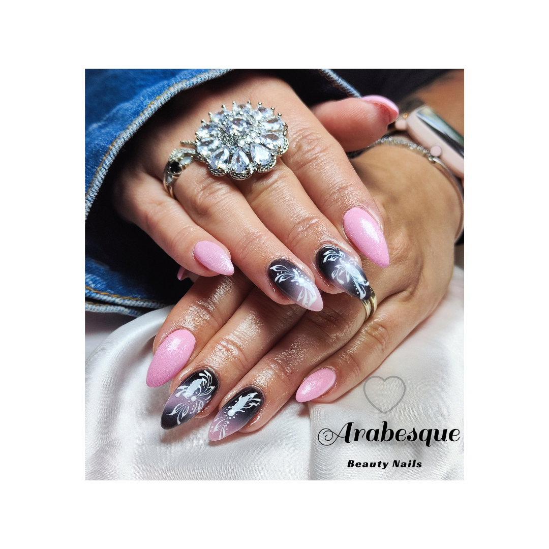 Remplissage gainage avec dégradé et nail art