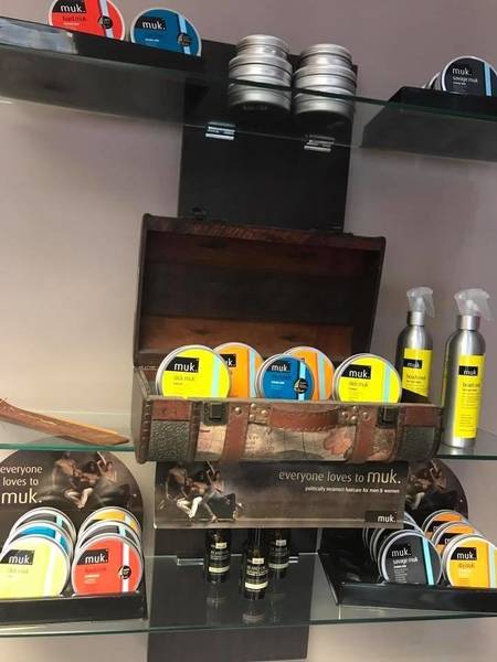 Muk hair products, beard oils and salt spray in 