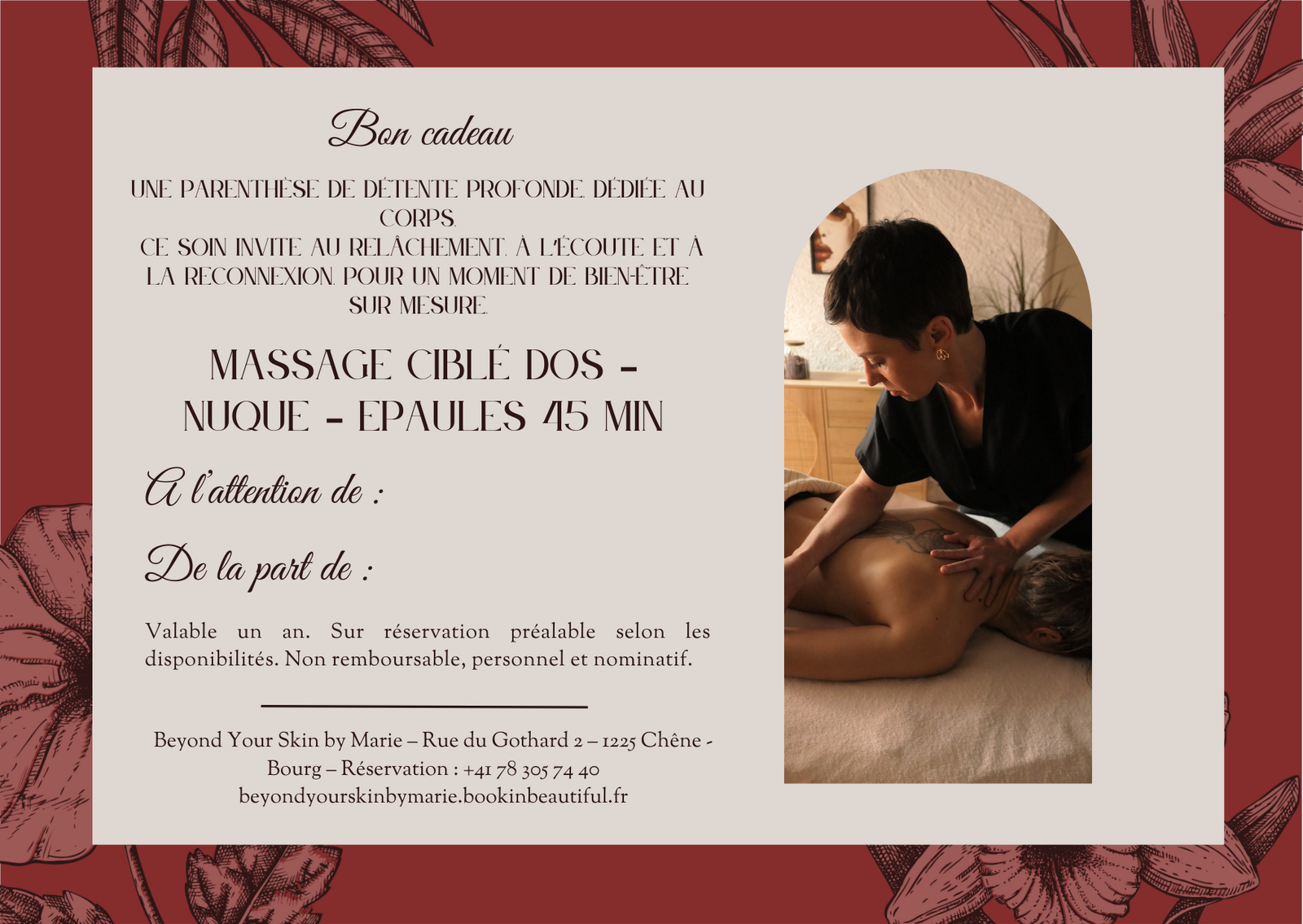 45' Massage Ciblé Dos-Nuque-Epaules