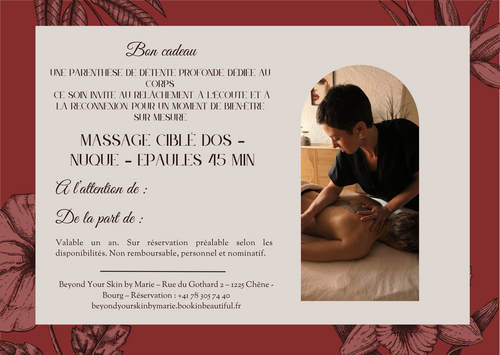 45' Massage Ciblé Dos-Nuque-Epaules