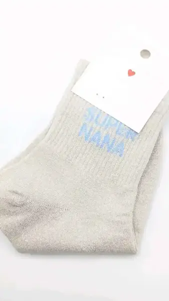 Chaussettes à Paillettes Super Nana Or