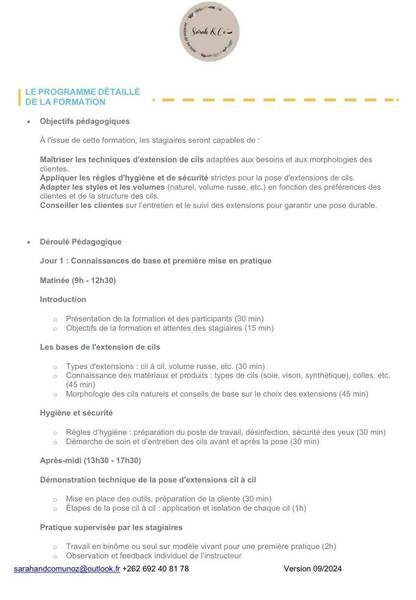 Formation Extension de cils 