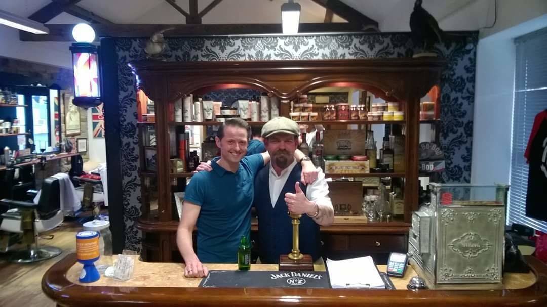 With Karl Smith at Karl Smith Mens Grooming.