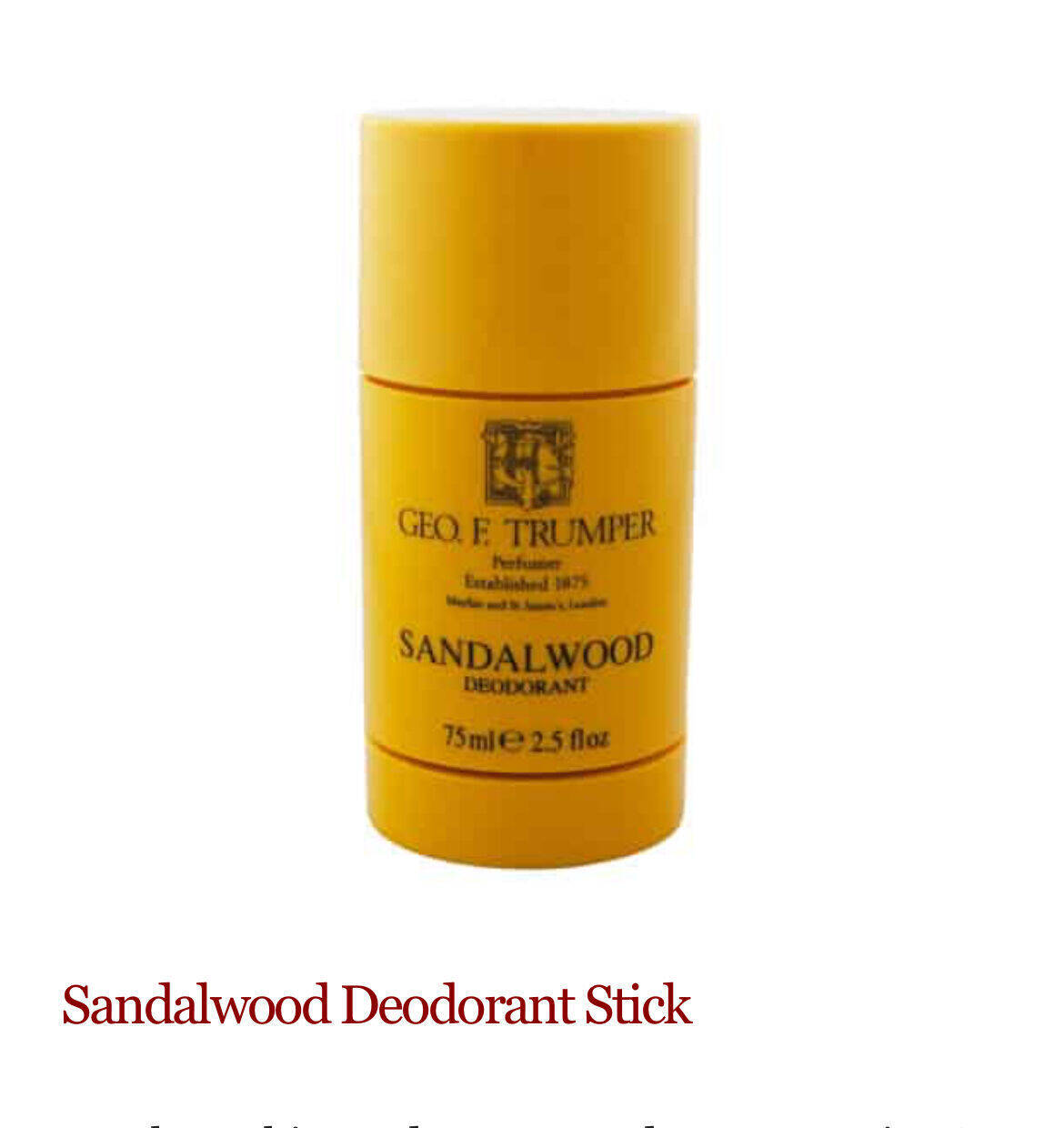 Sandalwood Deodorant Stick 75ml